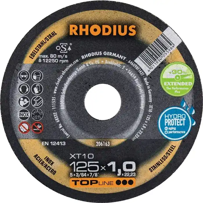 Beliebt Trennscheibe XT10 D230x1,9mm gekr.INOX Bohr.22,23mm RHODIUS VE: 25 Stück