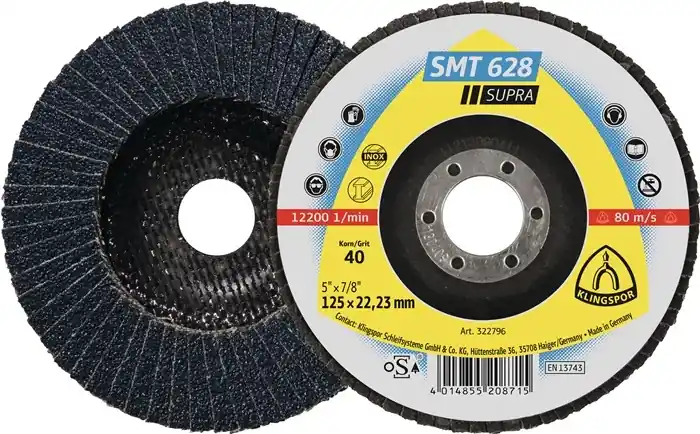 Fächerscheibe SMT 628 Supra D.115mm K.60 fl.INOX ZK KLINGSPOR VE: 10 Stück Jetzt Bestellen