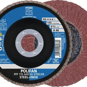 Fächerscheibe POLIFAN A SG STEELOX D.125mm K.80 kon.INOX NK PFERD VE: 10 Stück Bestpreis