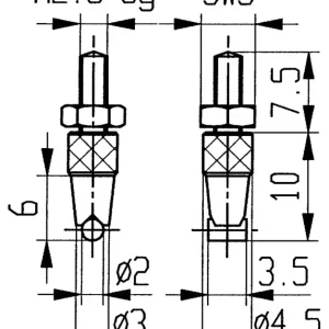 Messeins.D.2mm horiz.Zyl.M2,5 STA z.Messuhren KÄFER Billig