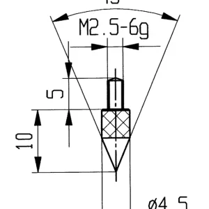 Messeins.45Grad Kegel M2,5 STA z.Messuhren KÄFER Neuheit