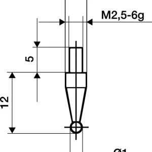 Messeins.D.3mm KGL M2,5 STA z.Messuhren KÄFER Wochenendangebot