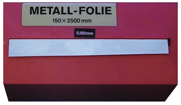 Echt Metallfolie D.0,050mm STA L.2500mm B.150mm RECORD