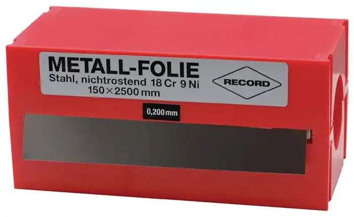 Jetzt Kaufen Metallfolie D.0,150mm VA 1.4301 L.2500mm B.150mm RECORD