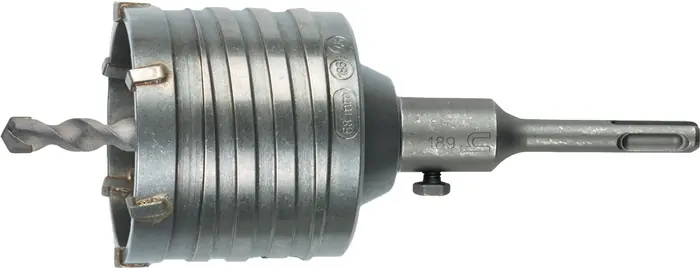 Schlagbohrkrone D.80mm Gesamt-L.120mm f.Verteilerdosen SDS-plus Schaft HELLER Nur Heute