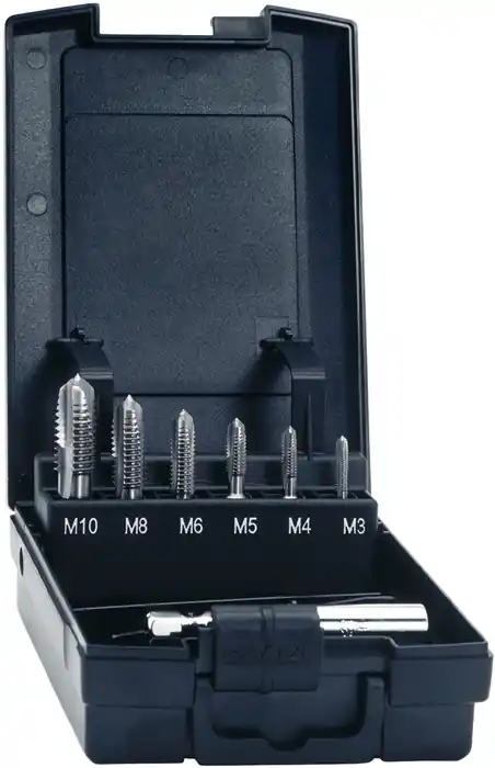 Gewindebohrerbitsatz DIN 3126 M3-M10 7-tlg.HSSG Ku.-Box EXACT Direktkauf