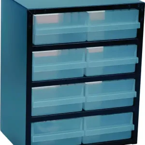 Kleinteilemagazin B357xT255xH435mm galvanisiertes Stahlbl.8 Schubl. Finale Aktion