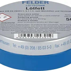 Preisknaller Lötfett 50g z.Weichlöten FELDER VE: 5 Stück