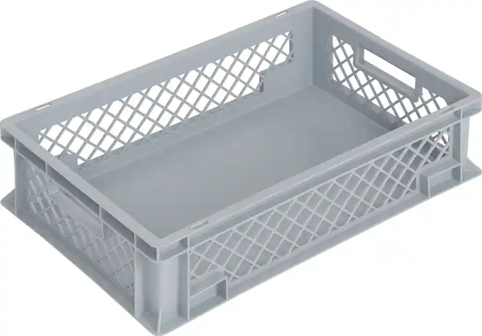 Angebot Transportbehälter L600xB400xH150mm grau PP Durchfassgr.Seitenwände durchbrochen