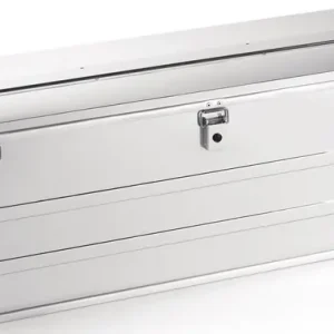 Aluminiumbox L1182xB385xH410mm 163l m.Klappverschluss u.Stapelecken Neue Kollektion