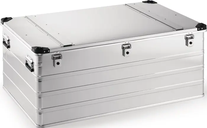 Aluminiumbox L1192xB790xH515mm 415l m.Klappverschluss u.Stapelecken Markenware