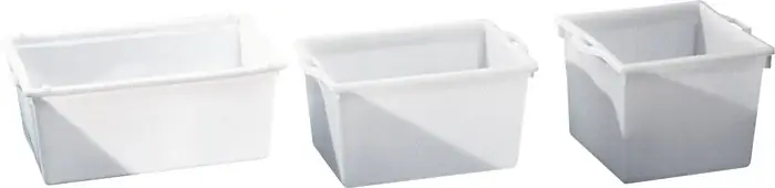 Kunststoffbehälter eck.80l PE natur L770xB500xH310mm konische Form GRAF Saisonangebot