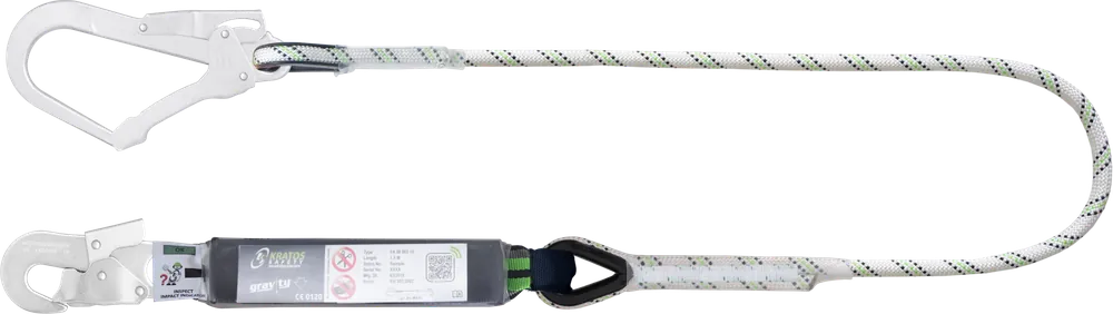 Geprüft Kratos Safety Verbindungsmittel mit Falldämpfer aus Kernmantelseil mit Karabiner