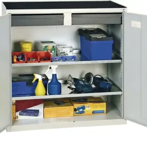 Werkzeug-/Beistellschrank H1000xB1000xT500mm 2Schubl.,2Bd.lichtgrau/lichtgrau Bestseller