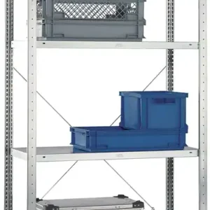 Steckregal H2000xB1000xT500mm Grundr.verz.2 Rahmen,4 Fbd.Trgf.150kg Feldl.1650kg Geprüft