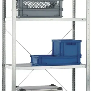 Preisreduziert Steckregal H2000xB1000xT600mm Grundr.verz.2 Rahmen,4 Fbd.Trgf.150kg Feldl.1650kg