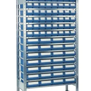 Steckregal H2000xB1000xT400mm Grundregal 14 Stahlböden 56 x 4,28 x 5 Echt