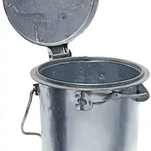 Mülleimer 35l Stahlbl.TZN m.Bügel Top-Seller