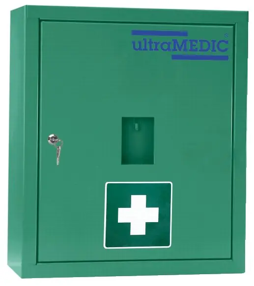 Heißes Angebot Anbau-Verbandschrank ultraTOP-LOCKER "023", mit Füllung DIN 13169, grün
