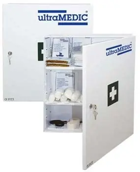 Verbandschrank ultraCASE "018", mit Füllung DIN 13169, weiß Aktuell