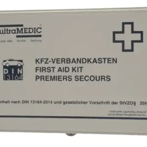 KFZ-Verbandkasten ultraTRAFFIC, mit Füllung DIN 13164, grau Zertifiziert