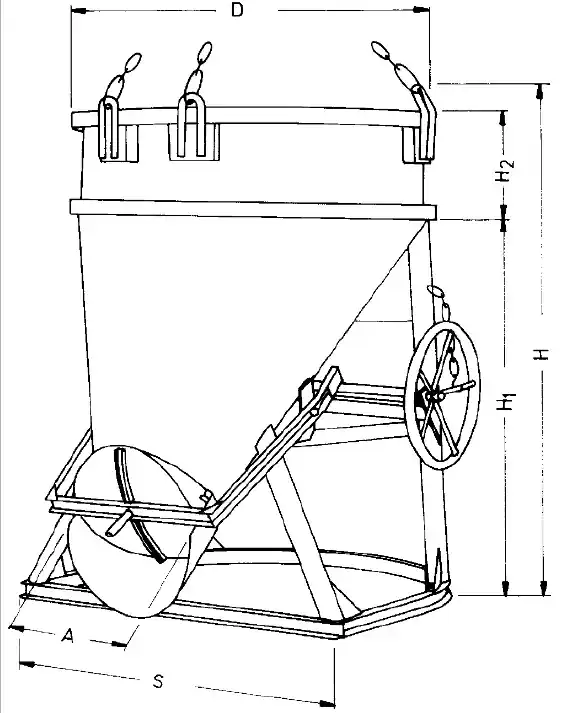 Eichinger Betonsilo 1021H mit Handrad + Kette Heißes Angebot