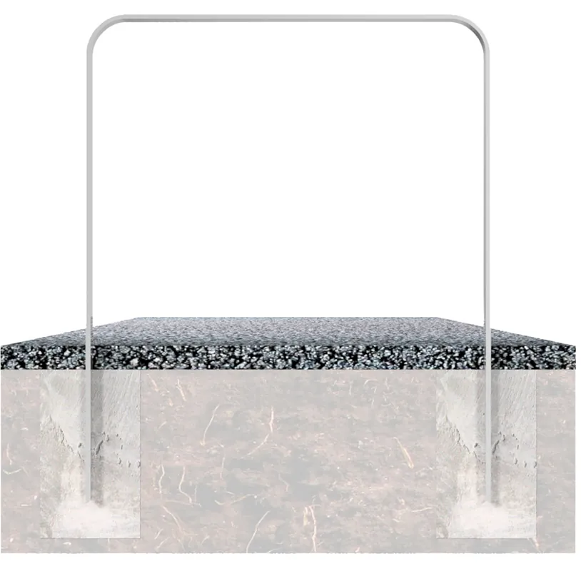 Fahrradanlehnbügel 50 x 12 mm ohne Querholm Saisonangebot