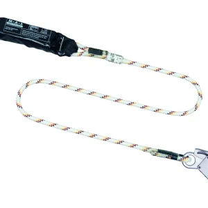 MAS Bandfalldämpfer-Verbindungsmittel BFD 5 mit Kernmantelseil 12mm mit vers. Haken Meistverkauft