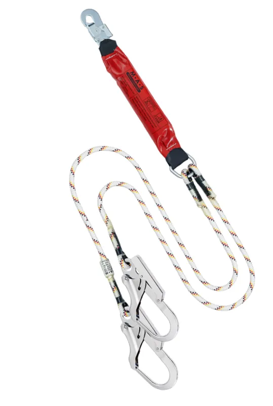 Online Kaufen MAS Bandfalldämpfer-Verbindungsmittel BFD Twin XXL Kernmantelseil 12 mm mit verschiedenen Haken