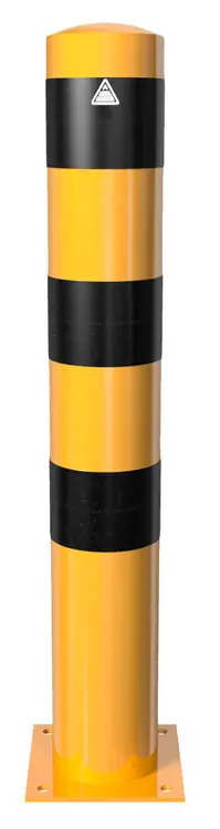 Stahlrohrpoller Ø 152 x 3,2 mm, 1000 mm, gelb/schwarz, Dübelbefestigung Begrenztes Angebot