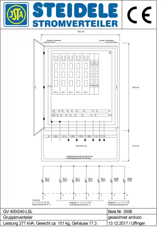 Steidele Gruppenverteiler GV 400/240-LSL Sonderangebot