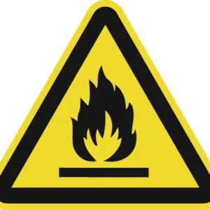 Warnzeichen ASR A1.3/DIN EN ISO 7010 200mm Warnung feuergefährliche Stoffe Ku. VE: 10 Stück Ausverkauf