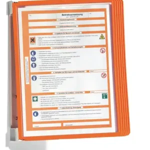 Wandhalter 5 Sichttafeln orange m.Profilrahmen DURABLE Günstig