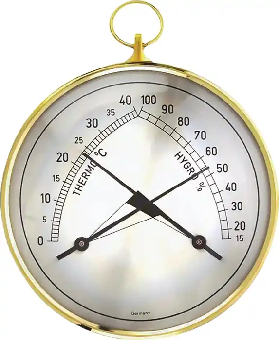 Begrenztes Angebot Thermo-Hygrometer Messber.0 b.40GradC/Luft 15-99% T.35mm Messingring TFA VE: 5 Stück