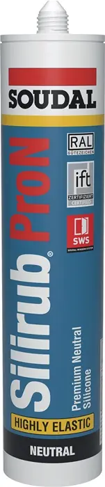 Silikondichtstoff Silirub ProN schwarz 300ml Kartusche SOUDAL VE: 15 Stück Garantierte Lieferung