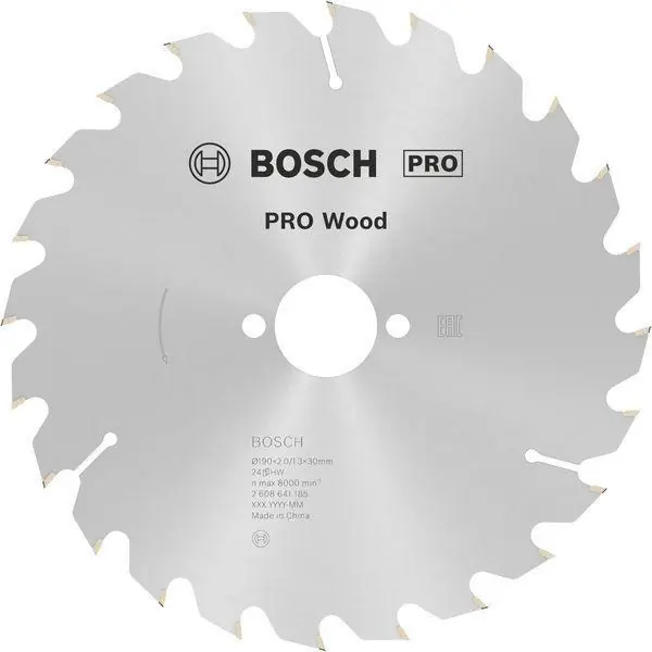 Wochenendangebot Kreissägeblatt PRO Wood AD 190mm Z.24 WZ Schnitt-B.2mm BOSCH