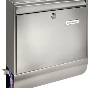Briefkasten Borkum-Set 38770 Ni H.422mm B.362mm T.100mm VA DIN C4 BURG-WÄCHTER Versand Am Gleichen Tag