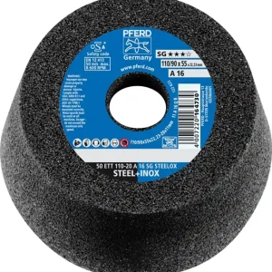 Schleiftopf ETT SG STEELOX 110/55mm INOX u.STA 16 Bohr.22,23mm PFERD Letzte Chance