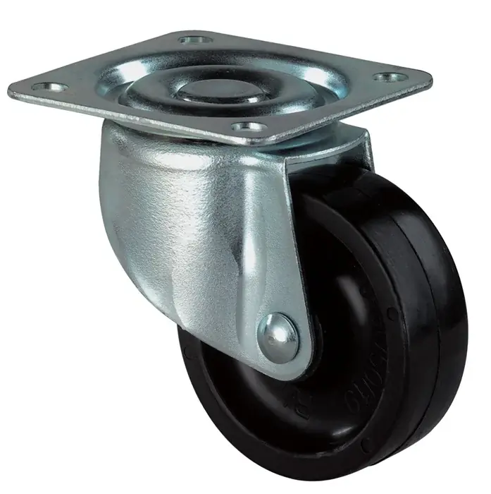 Lenkrolle D.25mm Trgf.15kg m.Platte Ku.schwarz BS ROLLEN Top-Seller