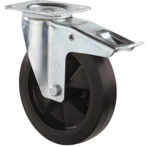 Begrenztes Angebot Lenkrolle m.Festst.D.160mm Trgf.300kg m.Festst.Elastikgummi 135x110mm BS ROLLEN
