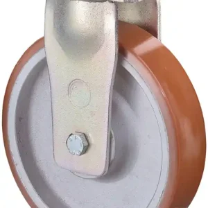 Echt Schwerlast-Bockrolle D.200mm Trgf.1400kg Guß-PU Platte L200xB160mm BS ROLLEN