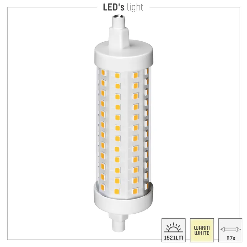 Versand Am Gleichen Tag Led SMD Leuchtmittel - Röhre R7s 12,5W 1521lm 2700K Klar 110° - dimmbar