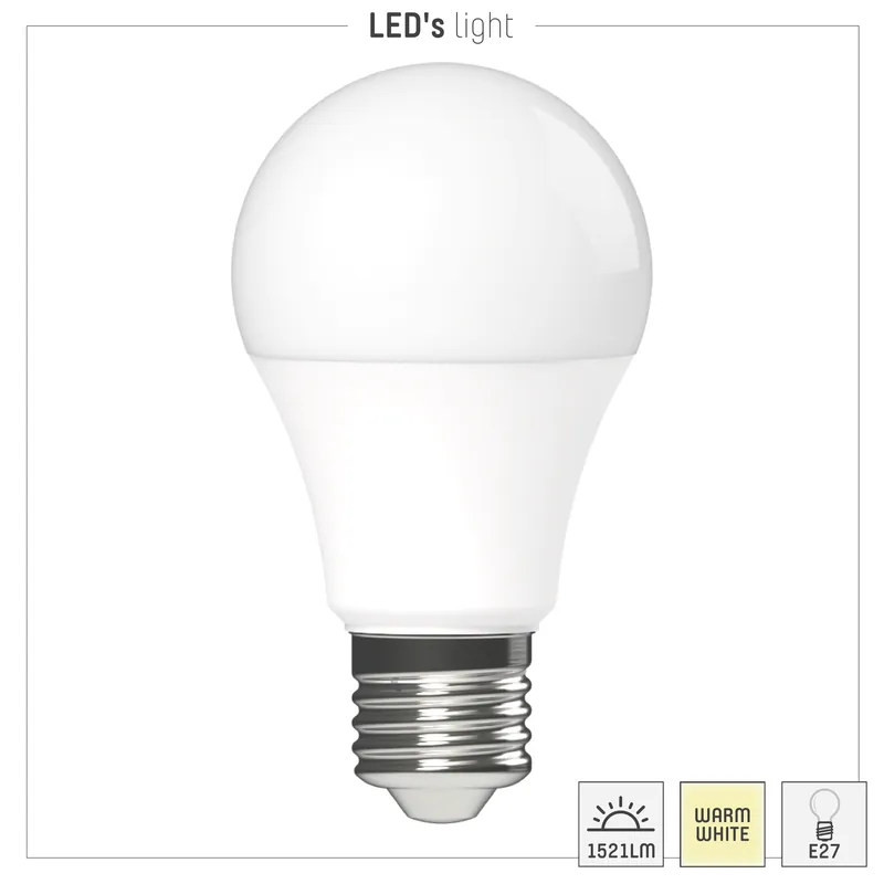 Led SMD Leuchtmittel - Klassisch A60 E27 13W 1521lm 2700K Opal 180° - 3erSparpack Abverkauf