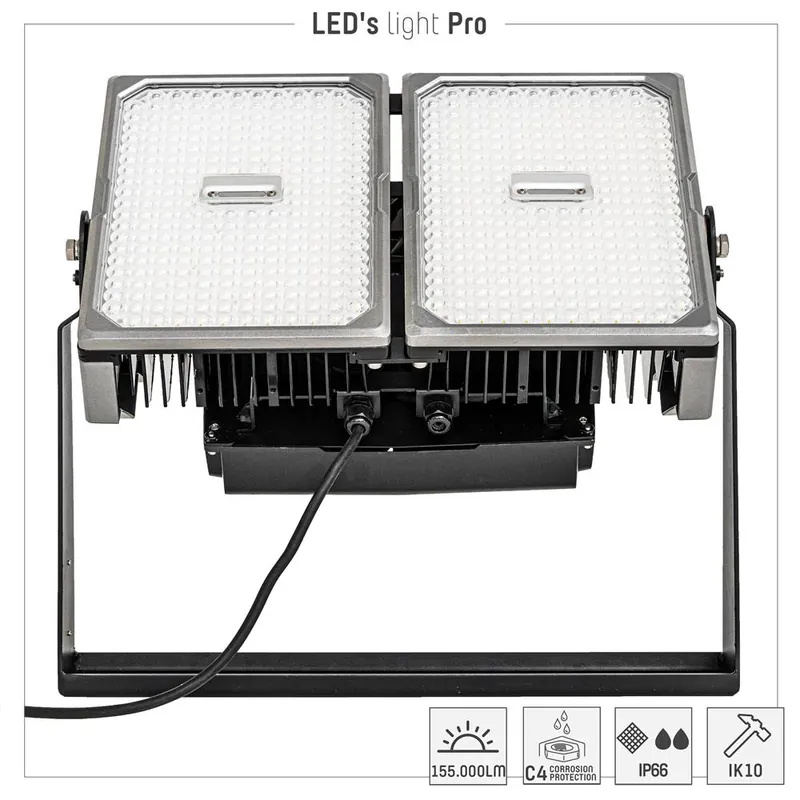 Preiswert Strahler - 1000W 155000lm 6000K IP66 - Lumileds(Philips) LED - Inventronik Netzteil - Schwarz