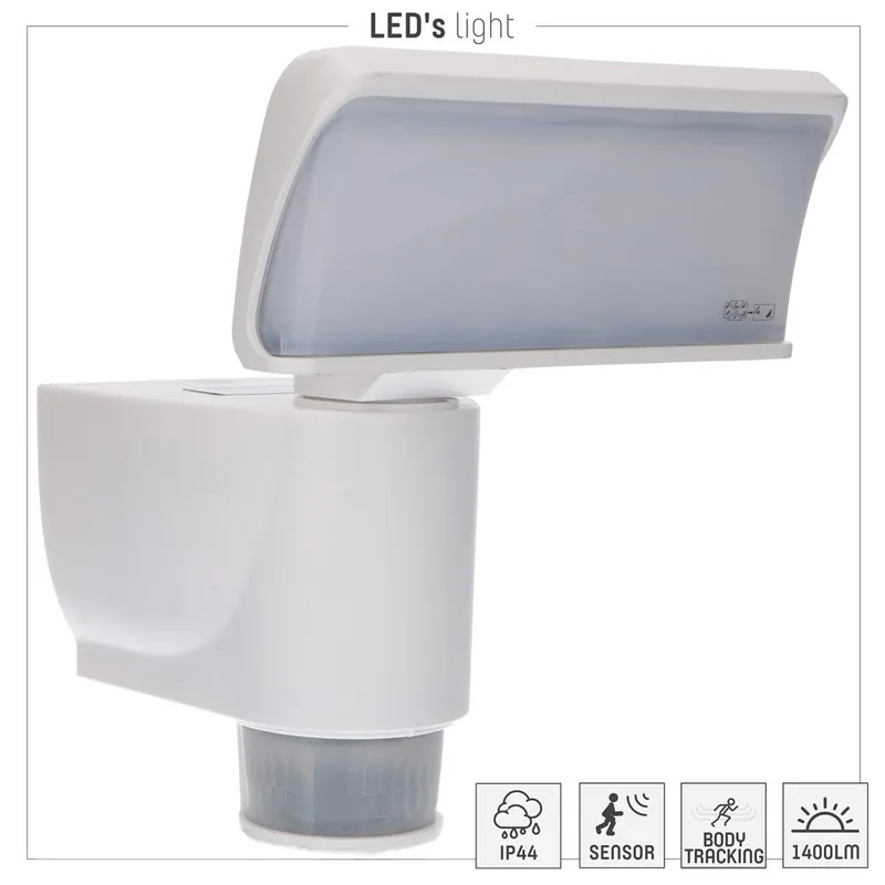 Strahler - 18W 1400lm 4000K IP44 - Sensor - Osram LED - Weiß Top-Angebot