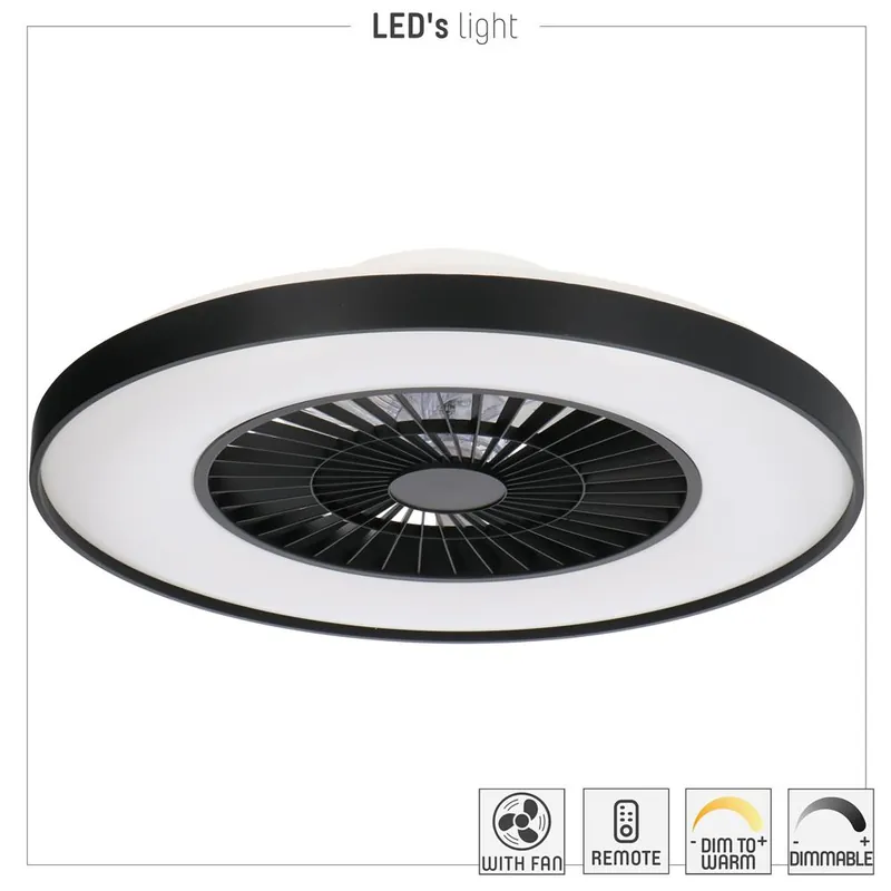 Neu Im Sortiment Deckenleuchte mit Ventilator - 60W 3800lm 2000—4000K IP20 Ø600
