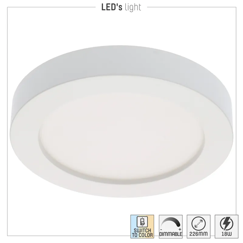 Einbaustrahler - 15W 1500lm CCT Ø200mm - dimmbar - Weiß Bestseller
