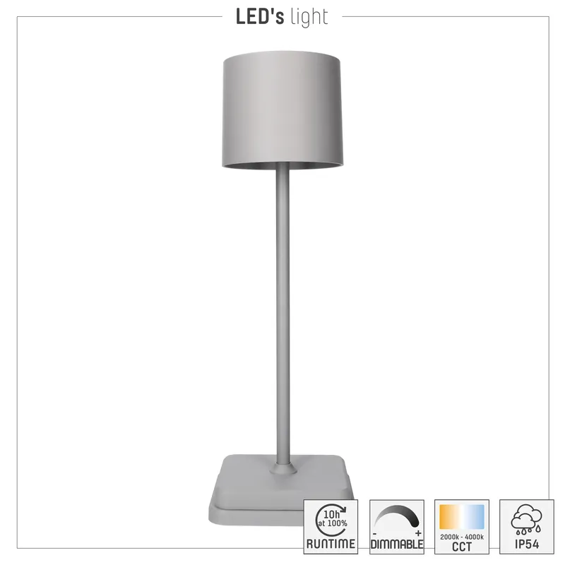 Heißes Angebot Wiederaufladbare Tischlampe - 1,5W 175Lm 2000-4000K IP54 - CCT - Dimmbar