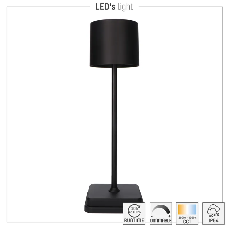 Aktuell Wiederaufladbare Tischlampe - 1,5W 175Lm 2000-4000K IP54 - CCT - Dimmbar