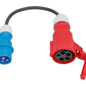 Must-Have Schwabe Adapterleitung für Elektroauto-Ladekabel E3 Eingang CEE 230V 16A 3-polig Ausgang CEE 400V 16A 5-polig
